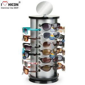 Counter Top Sunglasses Display Case Round Shape Metal Eyeglass Display Rods