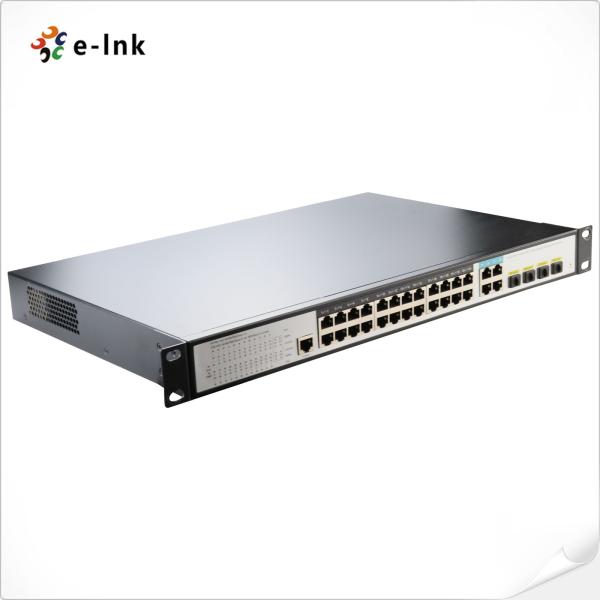 Cheap L2+ Managed Ethernet Switch 24 Port 10 100 1000T To 4 Port Gigabit TP/SFP Combo for sale