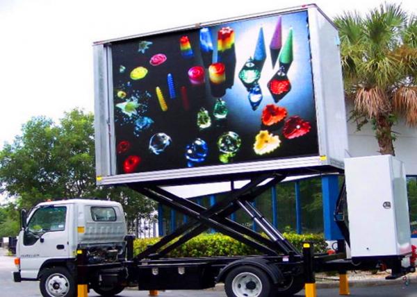 Cheap Mobile Trailer Mounted LED Screen Car Advertising Video LED Display 8mm Pixel Pitch for sale