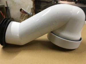 Question Mark Shaped Wc Pan Connector Fitting , PP Toilet Soil Pan Connector