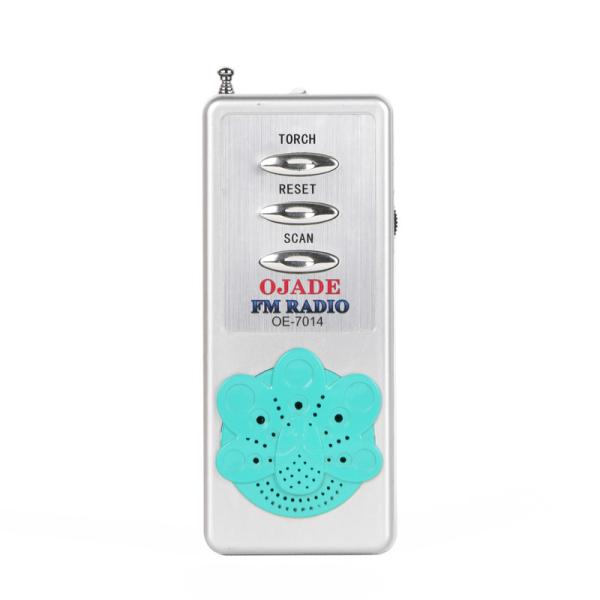 Cheap Portable Mini Flashlight Radio ABS Material With Headphone Built in Speaker for sale