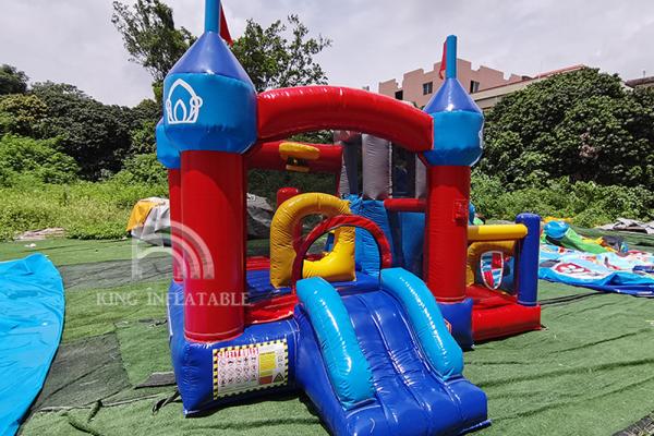 Cheap Inflatable Bounce House Double Slide Kids Birthday Party Bouncy Castle Bouncer Combo for sale