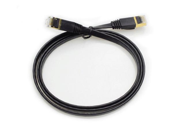 Cheap FTP STP Flat Cat6e Ethernet Cable / Patch Cord Cable Custom Length And Color for sale