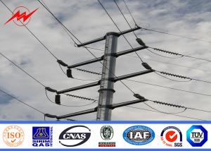 S500MC Galvanized Power Transmission Poles For 110 kv Transmission Line Project