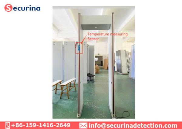 Cheap 8 Pinpoint Zones Walk Through Security Detector LCD Screen Body Temperature Scanner for sale
