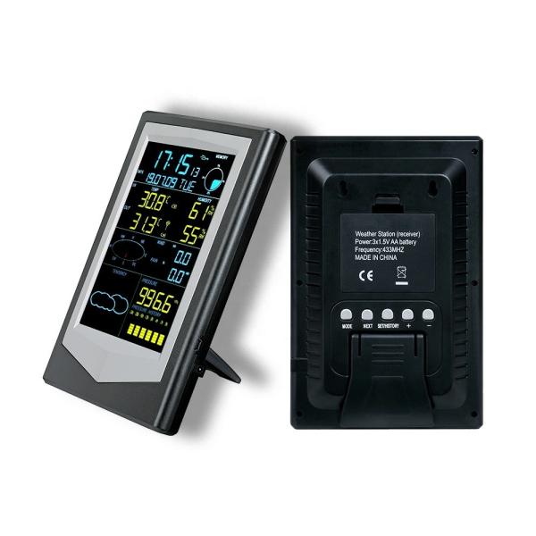 Cheap OEM Portable Wireless Color Screen Forecast Weather Station Professional Temperature And Humidity Sensor for sale