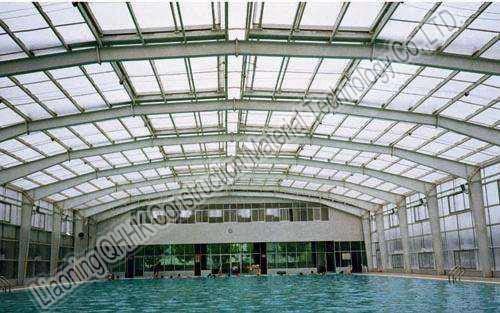 Cheap Durable Steel Structures Space Frame Roof  Swimming Pool Cover Simple Installation for sale