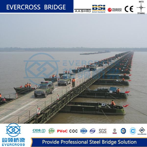 Cheap Heavy Loading Bailey Pontoon Floating Bridge For Emergency Situation for sale