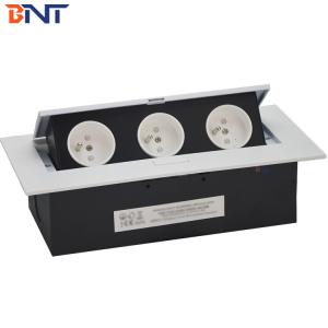 Sample Available Silver Color With French Standard Plug Table  Flip Up Hidden Socket