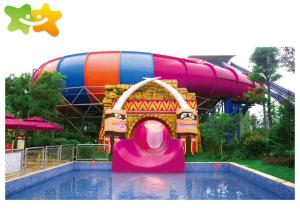 Outdoor Commercial Swimming Pool Slides High Speed Plastic Material For Playground