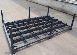 China Extended Returnable Steel Shipping Racks Stacking Pallet With Anti Slip Adhesive Strip on sale