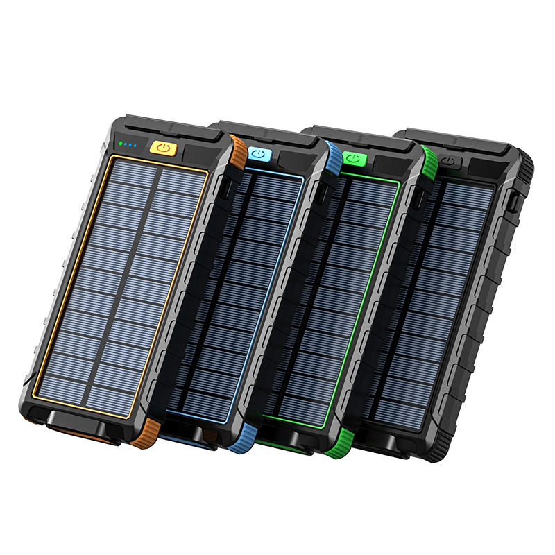 Micro USB Input Interface 10000mAh Power Bank with Compass and Solar Power Supply