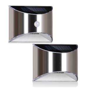 China Fence Solar Powered PIR Motion Sensor Light Stainless Steel LED Lighting and Circuitry Design Residential ROHS Ce 1-year 10000 on sale