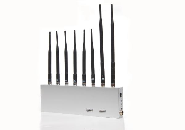 Cheap 8 Antenna WIFI GPS Signal Jammer EST-808M With VHF / UHF For School for sale