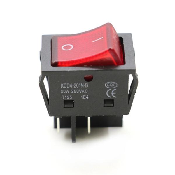 Cheap KCD4 DPST 4 - Foot Switch 250V Lighting 30A Rocker Switch for sale