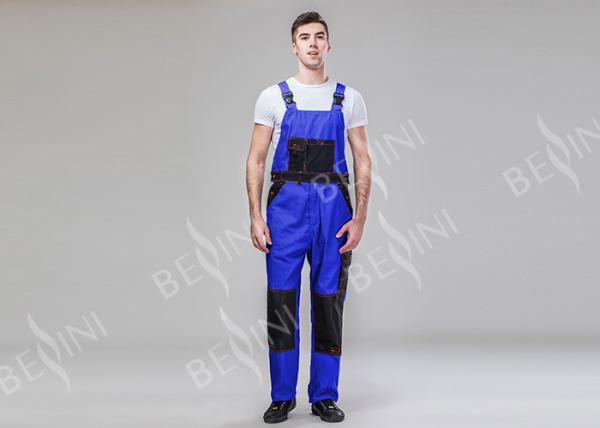 Cheap Durable Comfortable Mens Safety Work Clothes Multi - Color Multi - Pocket Bib Pants for sale