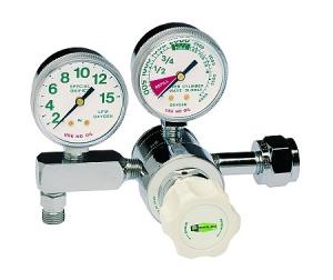 Best white color brass material Western Style Double Gauges Oxygen Pressure Regulator wholesale