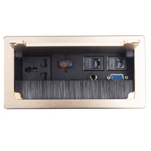 China Wholesale Product Aluminum Alloy Plate Power Supply For Conference System Desktop Brush Socket on sale