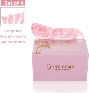 Best Rose Quartz Natural Jade Scraping Board Jade Stone Facial Gua Sha Board Massage Tools wholesale
