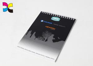 Short Side Spiral Bound Printing , Art Paper Grid Inner Pages Exercise Spiral Bound Book