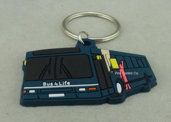 Cheap Custom Soft PVC Keychain , Promotional 2D Custom Rubber Keychains for sale