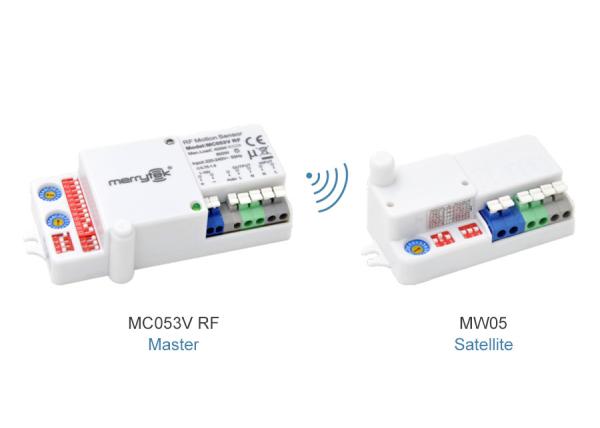Cheap 'Wireless Motion Sensor For High Bay / Low Bay / Linear And Batten Light With Group Networkong Function MC053V RF + MW05 for sale
