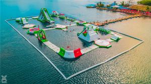 Adults Inflatable Floating Obstacle Water Park Games With TUV Certificate