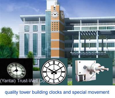 Cheap outdoor tower clocks and movement    mechanism for sale
