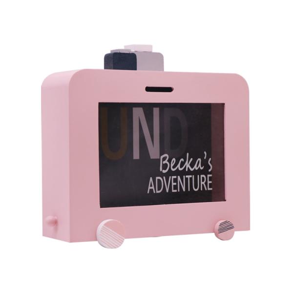 Cheap Rectangular Decorative Wooden Picture Frames Coins Safe Wooden Cash Box for sale