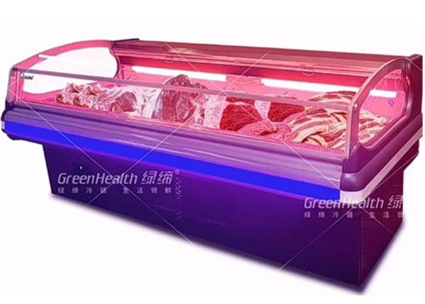 Cheap Dynamic Cooling Meat Display Fridge Big Capacity Plug In System for sale
