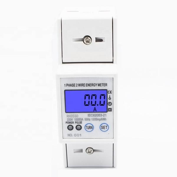 Cheap 35SD Multi-function display DIN Rail Single Phase 2P Digital Power meter for sale