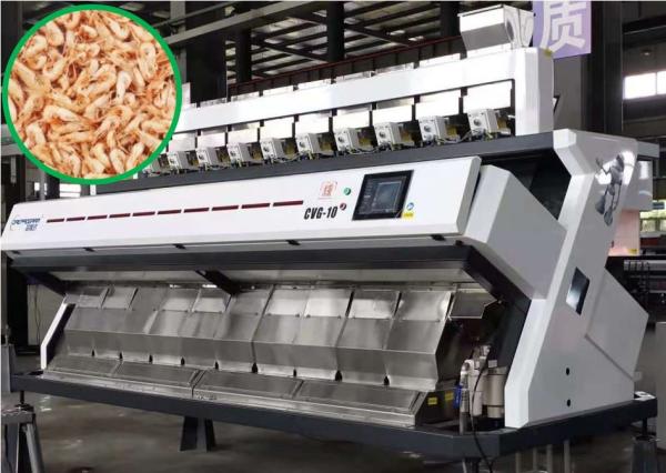 Cheap 640 Channels Shrimp Sorting Machine 4-5.5 T/H Fish Color Sorter for sale