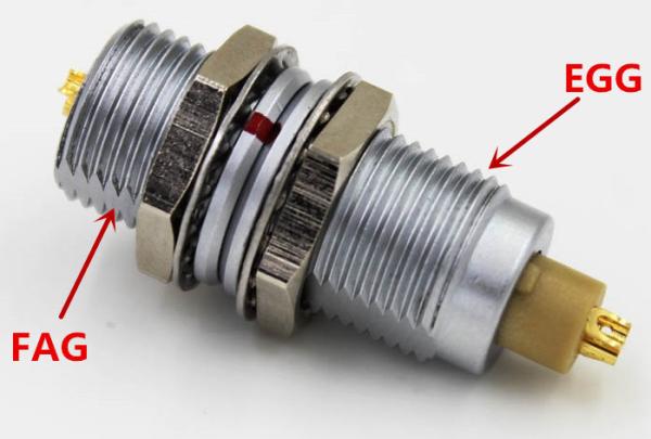 Cheap Fixed Plug FAG 2 Pin Circular Connector , 0B Size Push Pull Circular Connectors FGG.0B.302.CLA for sale