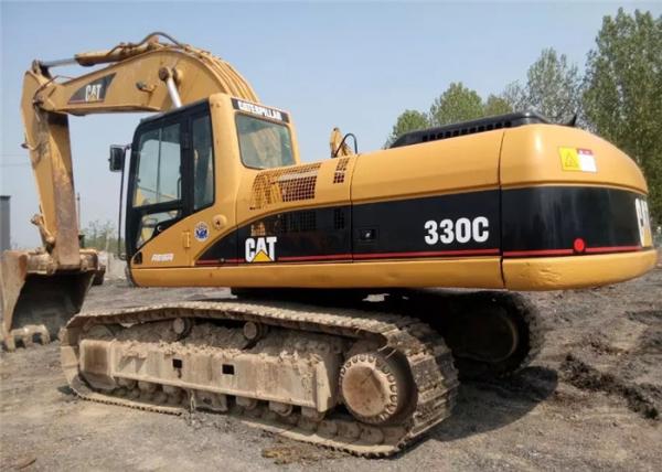 Cheap 1.5 Tonne Second Hand Excavators , Caterpillar 330C Crawler Hydraulic Excavator for sale