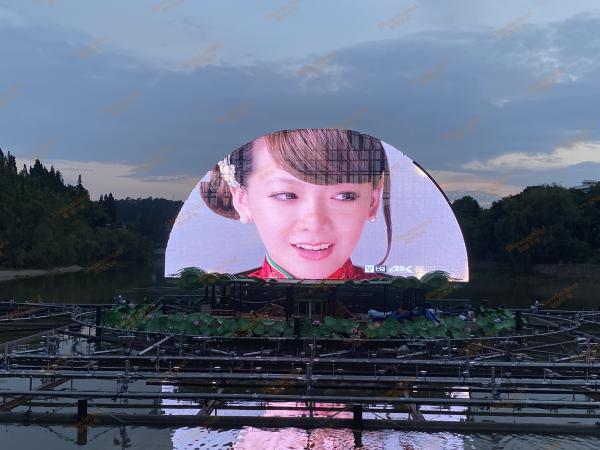 Cheap 50% Transparency Rate Modular Mesh LED Screen with DIP/SMT Led Lamps for sale