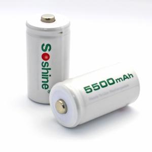 Soshine C Size Rechargeable Batteries 1.2V NiMH 5500mAh