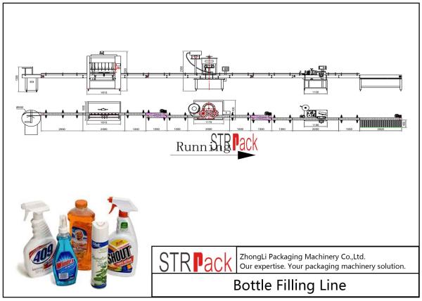 Cheap Automatic Liquid Detergent Filling Machine, Liquid Soap Filling Line With Piston Filling Machine,Capper Labeling Machine for sale