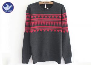 Best Jacquard Pattern Men'S Knit Pullover Sweater Crew Neck Long Sleeves OEM Service wholesale