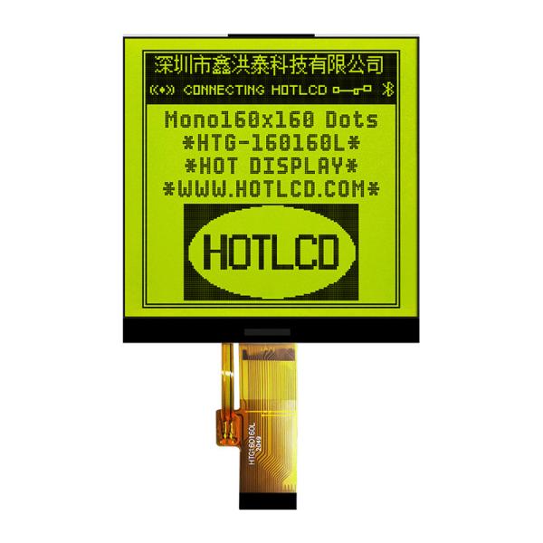 Cheap 160X160 Square COG LCD Module FSTN Display With Side White Backlight HTG160160L for sale