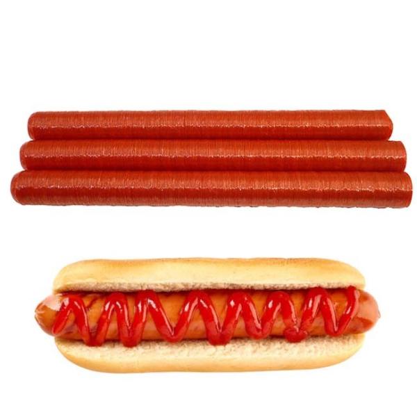 Cheap Factory Direct Sales Custom Size Transfer Red Cellulose Casings Casing For Frankfurt Sausages for sale