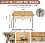 Roll-up Table, folding Plastic Wooden Design Coffee Lounge Patio Portable