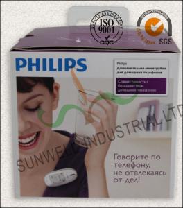 Best Offset Printing Electronics Packaging Boxes With Transparant Plastic Handle wholesale