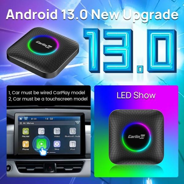 Cheap CPC200-Tbox Ambient USB Ai Box SDM660 Wireless Adapter Carplay Android 13.0  Compatible 2016-2022 Built-In Wired Carplay Car for sale