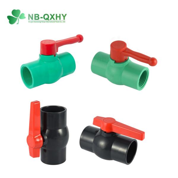 Cheap Straight Through Type PVC Ball Valve with Different Handle and ISO9001 Conforming for sale