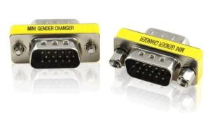 15 HD Pin/DB15/VGA/SVGA KVM Gender Changer Adapter M-M MINI Gender Adapter