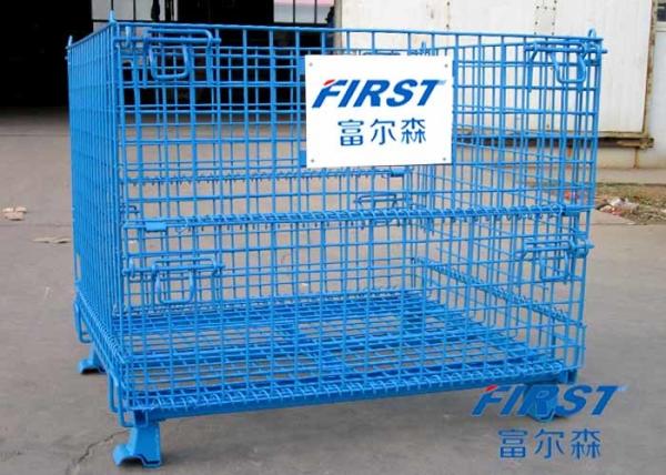 Cheap Wire mesh container used in storing goods in warehouse for sale