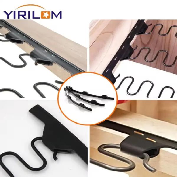 Cheap Custom Sofa Accessories Black PVC Sofa Zig Zag Spring 10cm 12cm Plastic Zig Zag Springs Hinge Strip for sale