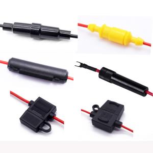 China 0.197 Dia X 0.591 -0.787 L 5*15 5*20mm 2AG Free Hanging In-Line Fuse Holder Ul Fuse And Holder Barrel Plug on sale