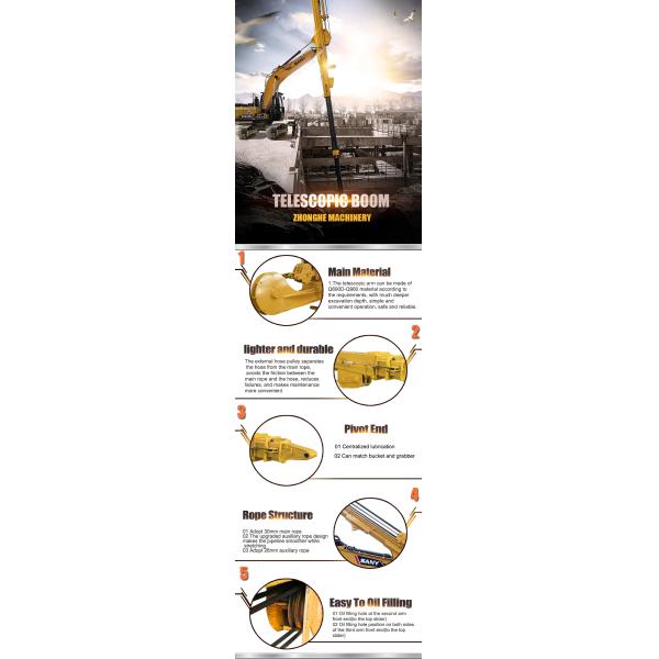 Telescopic Arm for Excavators Boost Efficiency & Range