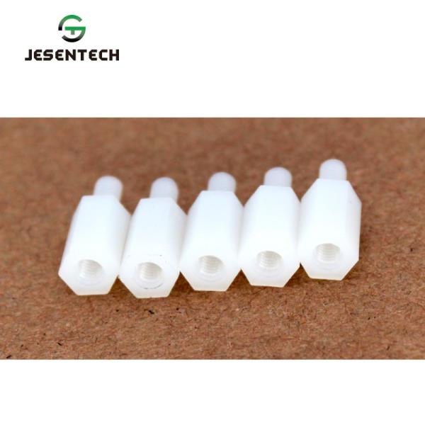 Cheap Customized Lathe Turning Non Metallic Hex Post Fasteners For 3D Printing Device for sale